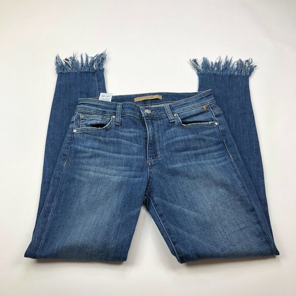 Joe's Jeans Skinny Frayed Hem 26 (Fit 28W 28L) Denim BOHO Jeans - Picture 2 of 7